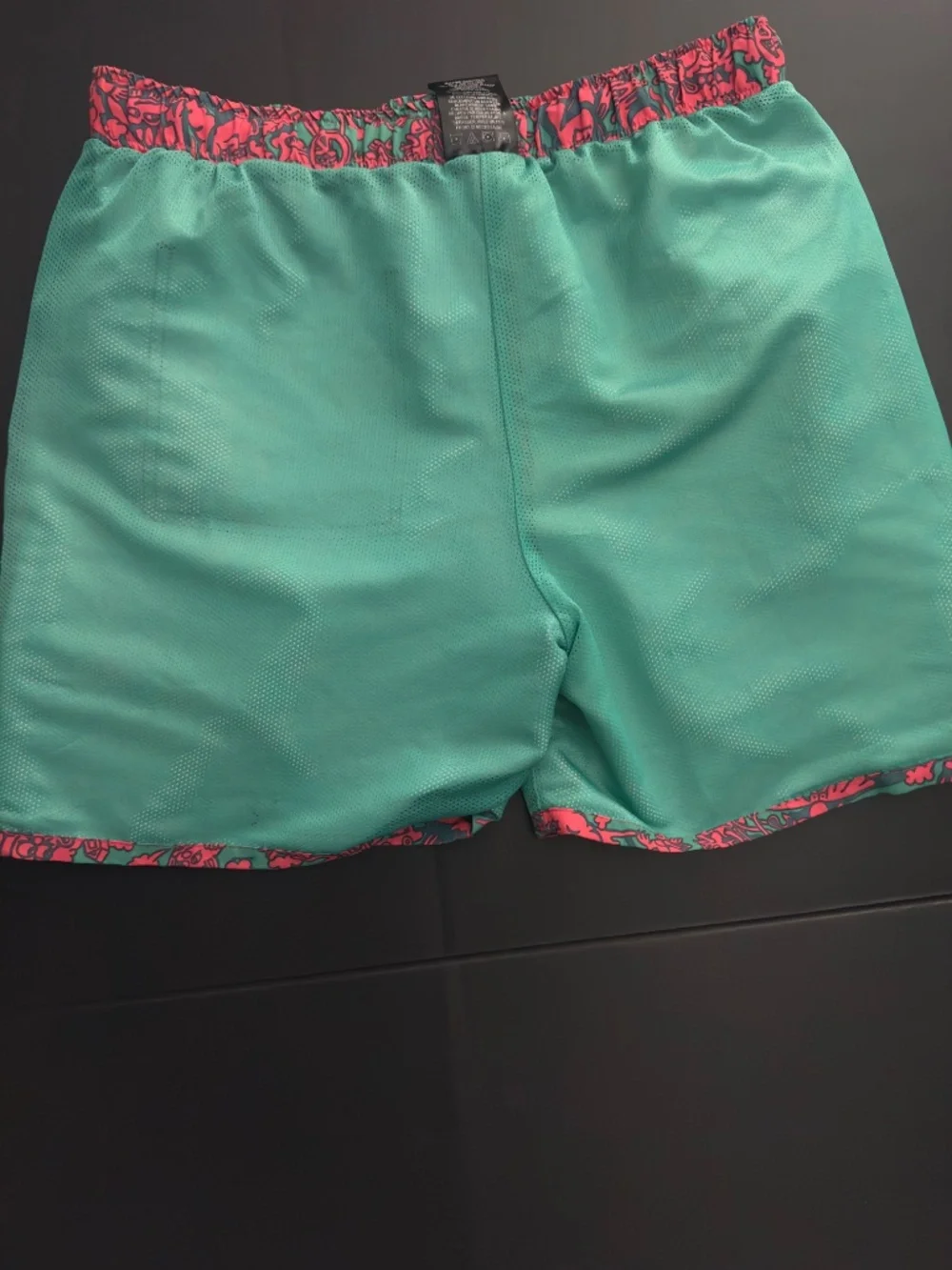 Killer Acid Limited Print Swim Trunks Blue Pink Medium